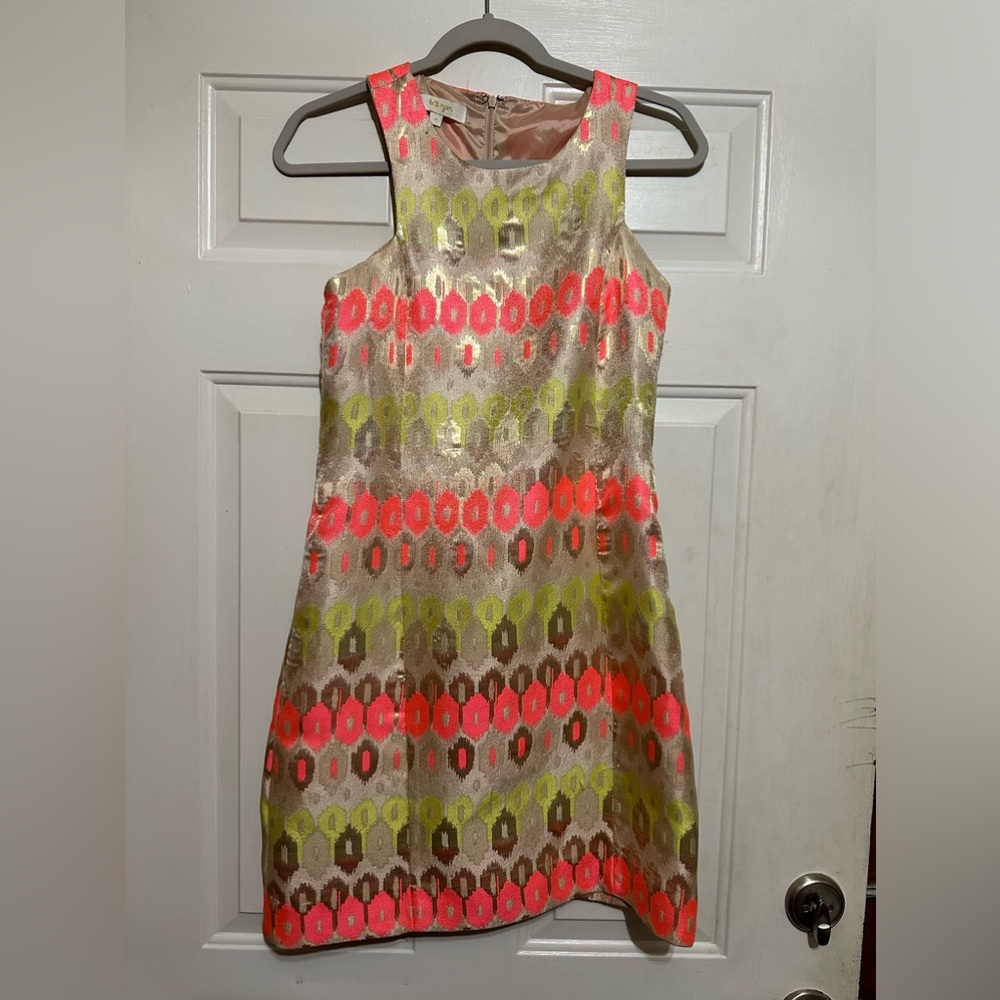 Britt Ryan Womens Fitted Sleeveless Colorful Lined Dress Size‎ 4